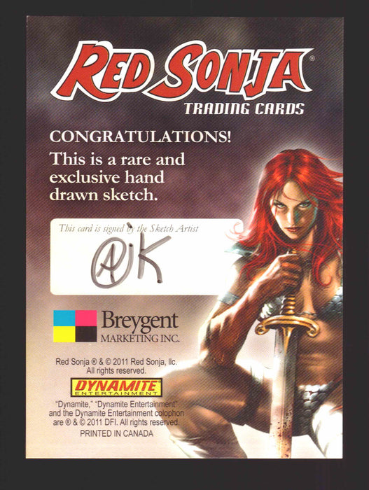 Red Sonja 2011 (Breygent) Artist Sketch Trading Card by Charles "Oak" Carvalho   - TvMovieCards.com