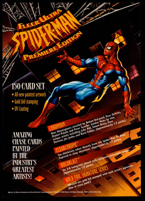 1995 Spiderman Premiere Uncut 9 Card Promo Sheet Fleer Ultra Trading Cards   - TvMovieCards.com