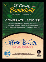 2019 DC Comics Bombshells III Artist Jeffrey Benitez Sketch Card Cryptozoic   - TvMovieCards.com