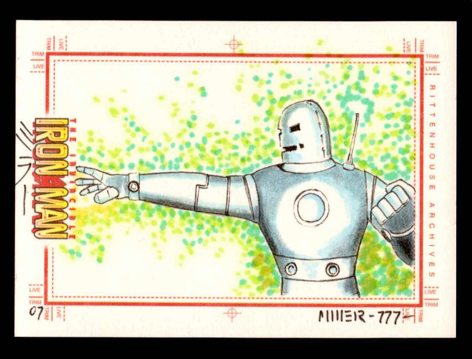 2008 Iron Man Movie - Steven Miller SketchaFEX Sketch Trading Card   - TvMovieCards.com