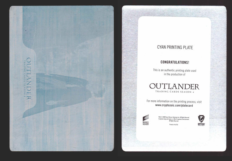 Outlander Season 4 Cyan Metal Printing Plate Insert Chase Trading Card   - TvMovieCards.com