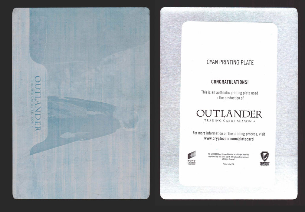 Outlander Season 4 Cyan Metal Printing Plate Insert Chase Trading Card   - TvMovieCards.com
