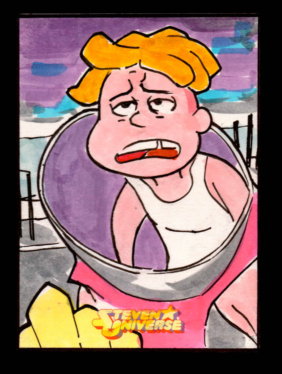 Steven high quality Universe Auto Card Peedee Fryman + Sketch!