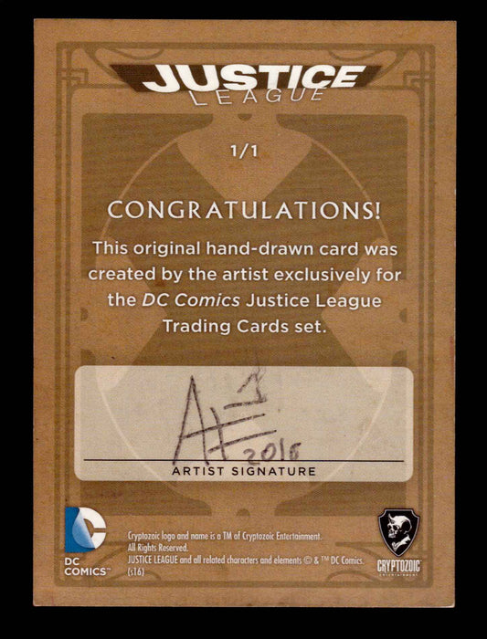 2016 DC Comics Justice League Artist Proof 1/1 Sketch Card Cryptozoic Superman   - TvMovieCards.com