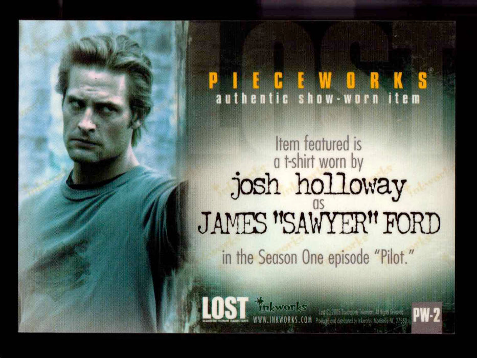 Lost Season 1 One PW-2 Josh Holloway as Sawyer Ford Pieceworks Costume Card   - TvMovieCards.com
