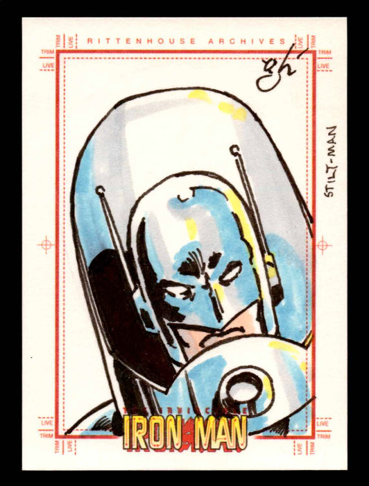 2008 Iron Man Movie - Gabriel Hernandez SketchaFEX Sketch Trading Card Stilt-Man   - TvMovieCards.com