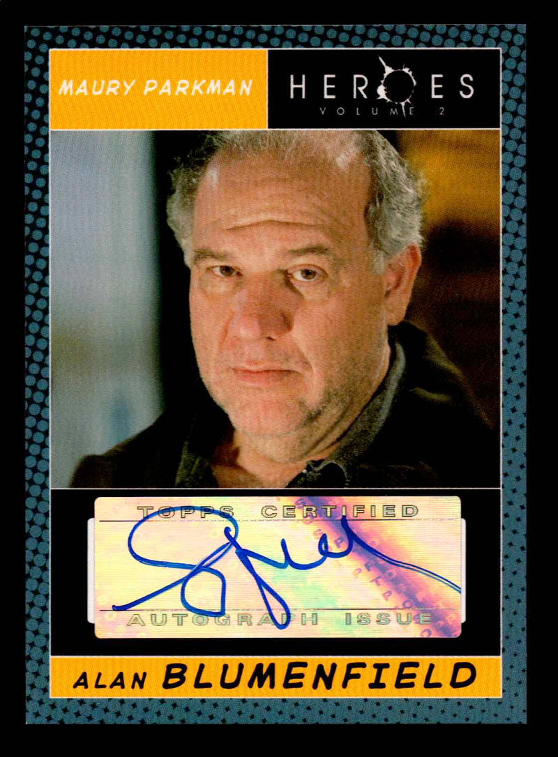 Heroes Volume 2 Alan Blumenfield as Maury Parkman Autograph Card Topps 2008   - TvMovieCards.com