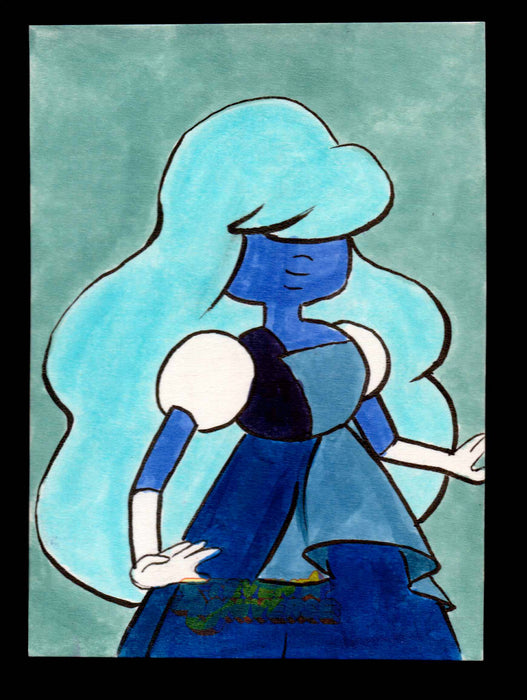 2019 Steven Universe Artist "Sapphire" Sketch Card by Cathy Razim   - TvMovieCards.com