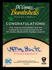 2019 DC Comics Bombshells III Artist Jeffrey Benitez Sketch Card Cryptozoic   - TvMovieCards.com