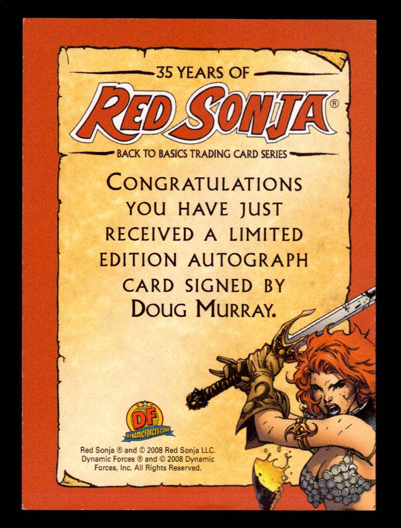 35 Years of Red Sonja Autograph Artist Card Doug Murray Dynamic Forces 2009   - TvMovieCards.com
