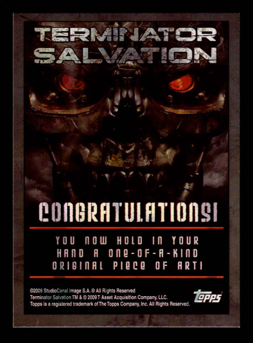 2009 Terminator Salvation Scott Barnett Artist Sketch Card 1/1 Topps   - TvMovieCards.com