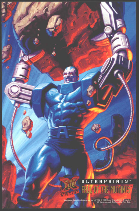 '95 Ultra Marvel X-Men Fall of the Mutants Ultraprint Promo Sheet Trading Card   - TvMovieCards.com