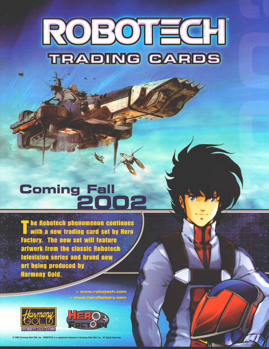 Robotech Trading Card Dealer Sell Sheet Sale Ad Hero Factory 2002   - TvMovieCards.com