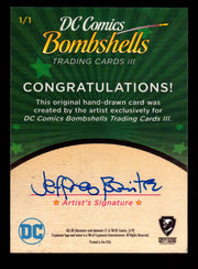 2019 DC Comics Bombshells III Artist Jeffrey Benitez Sketch Card Cryptozoic   - TvMovieCards.com