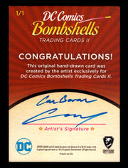 2018 DC Comics Bombshells II Artist Can Baran Sketch Card Cryptozoic   - TvMovieCards.com