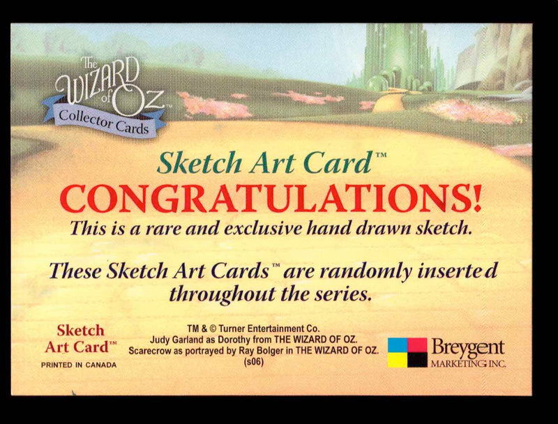 Wizard of Oz Sketch Card by Jeff Chandler Color "Winged Monkey" Breygent 2006   - TvMovieCards.com