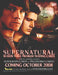 Supernatural Season Three 3 Trading Card Dealer Sell Sheet Promotional Sale 2008   - TvMovieCards.com