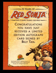 35 Years of Red Sonja Autograph Artist Card Billy Tan Dynamic Forces 2009   - TvMovieCards.com