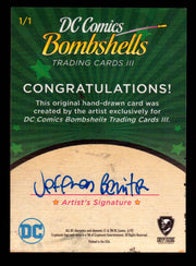 2019 DC Comics Bombshells III Artist Jeffrey Benitez Sketch Card Cryptozoic   - TvMovieCards.com