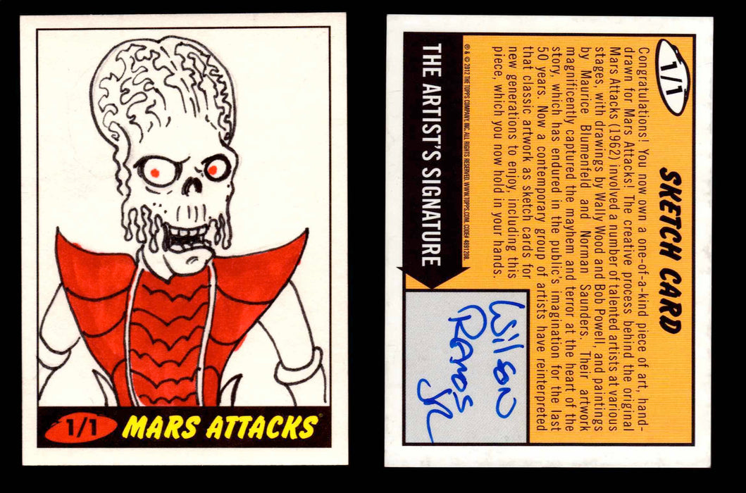 2013 Mars Attacks Invasion Artist Autograph You Pick Sketch Trading Card Topps #18 Wilson Ramos Jr  - TvMovieCards.com