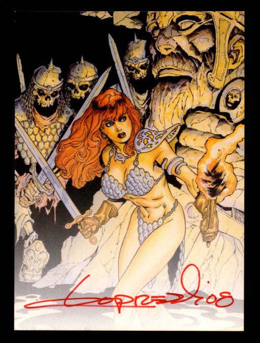 35 Years of Red Sonja Autograph Artist Card Aaron Lopresti 1/1 Dynamic Forces   - TvMovieCards.com