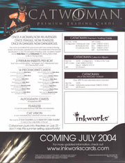 Catwoman Movie Trading Card Dealer Sell Sheet Sale Ad Inkworks 2004 Halle Berry   - TvMovieCards.com