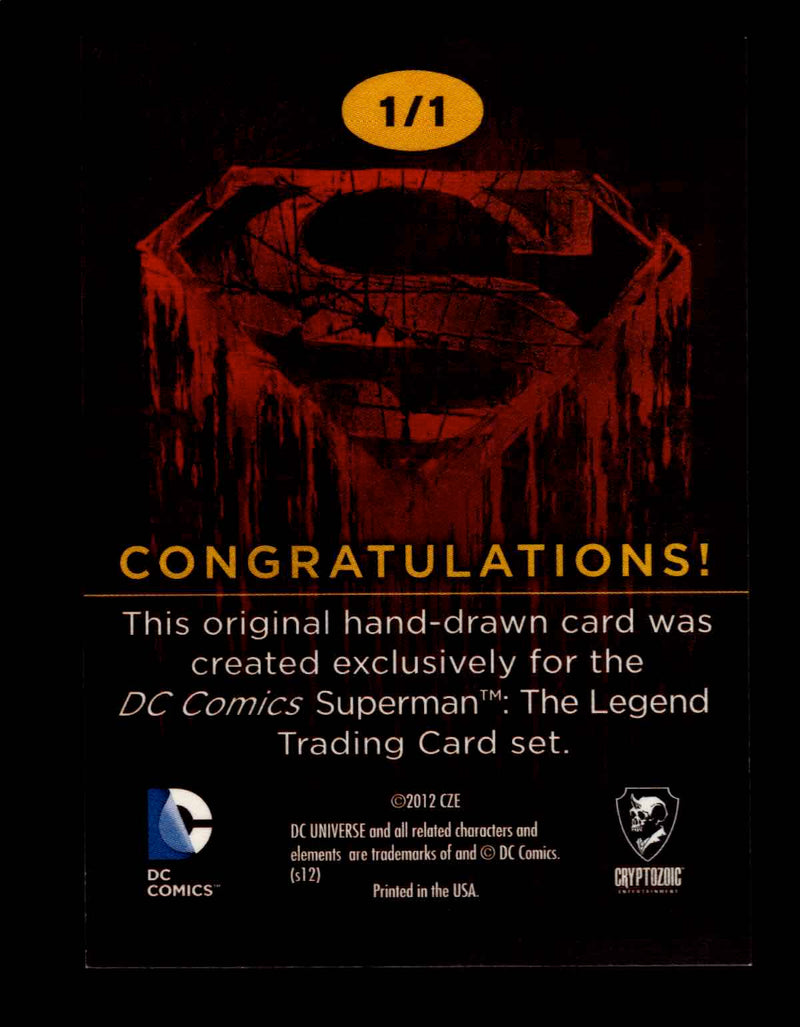 Superman: The Legend 2013 Cryptozoic DC Comics Sketch Card by Agnes Garbowska   - TvMovieCards.com