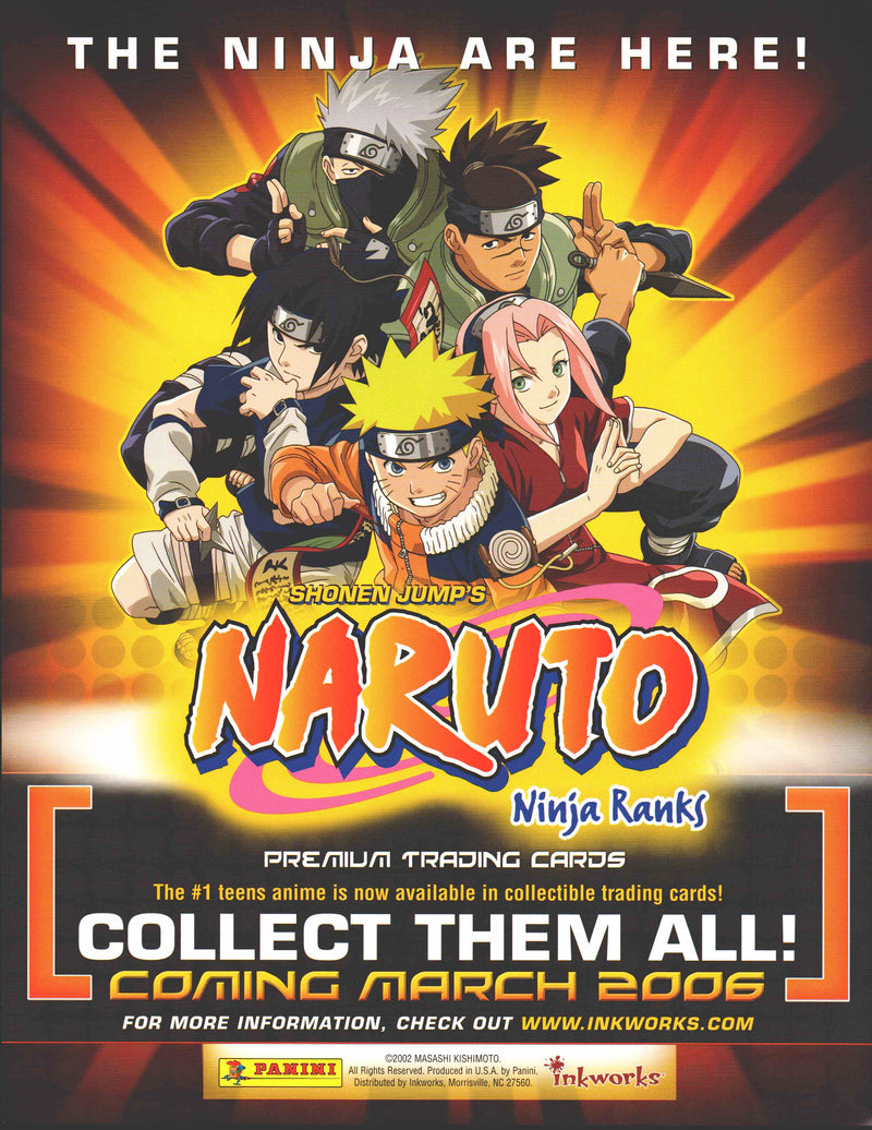 Naruto: Ninja Ranks Trading Card Dealer Sell Sheet Promo Sale 2006   - TvMovieCards.com