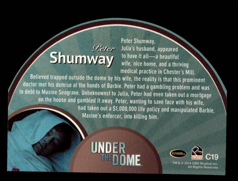 Under The Dome Season One Character C19 Peter Shumway Rewards Chase Card   - TvMovieCards.com