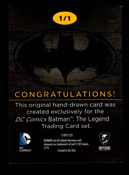 DC Comics Batman: The Legend 2013 Cryptozoic Sketch Card by Patricia Ross   - TvMovieCards.com