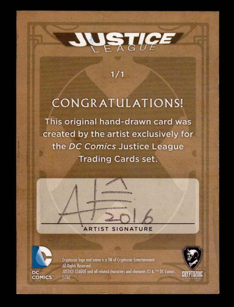2016 DC Comics Justice League Artist Vinicius Moura Sketch Card Cryptozoic   - TvMovieCards.com