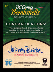 2019 DC Comics Bombshells III Artist Jeffrey Benitez Sketch Card Cryptozoic   - TvMovieCards.com