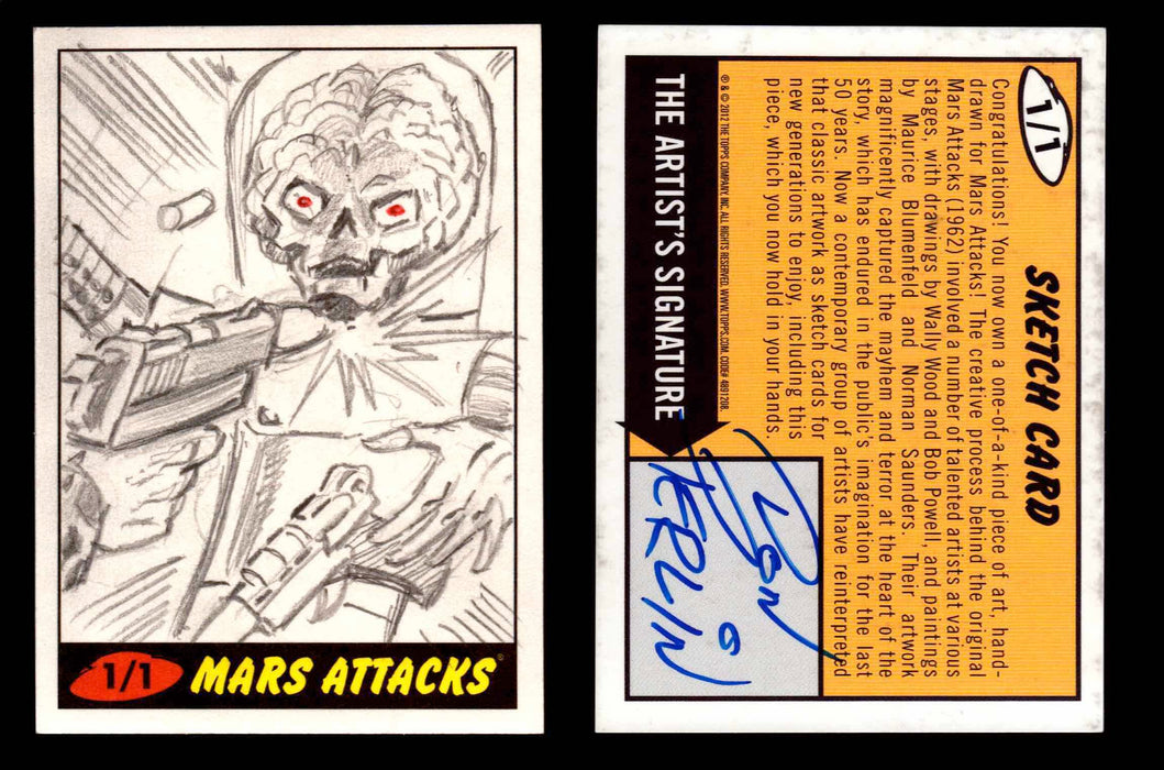 2013 Mars Attacks Invasion Artist Autograph You Pick Sketch Trading Card Topps #22 Don Perlin  - TvMovieCards.com