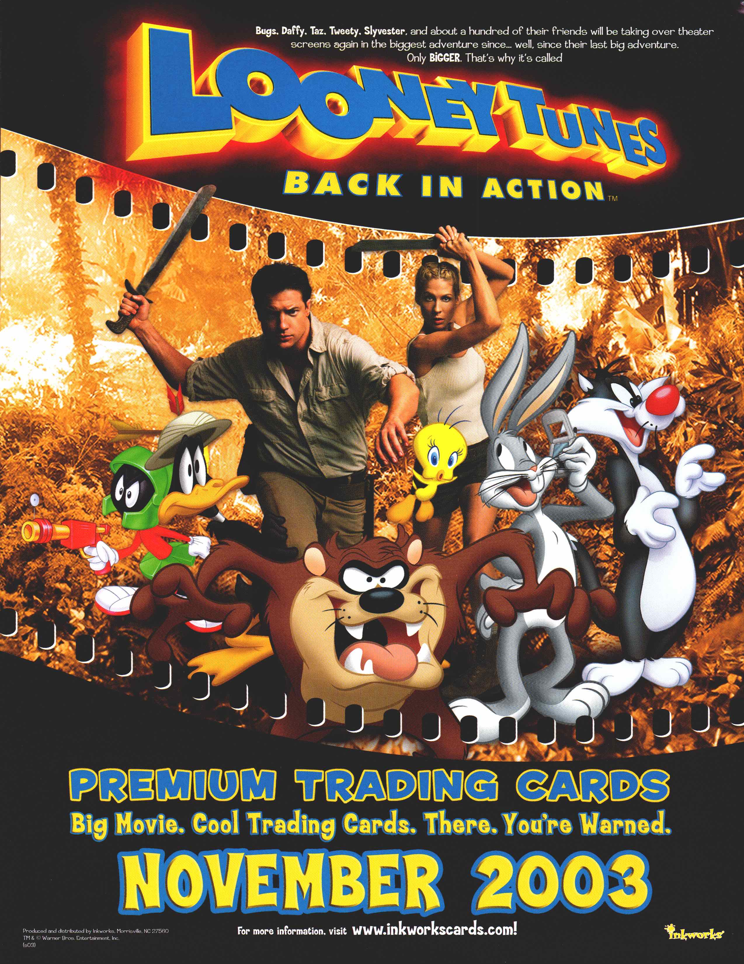 Looney Tunes Back In Action Trading Card Dealer Sell Sheet Sale Ad
