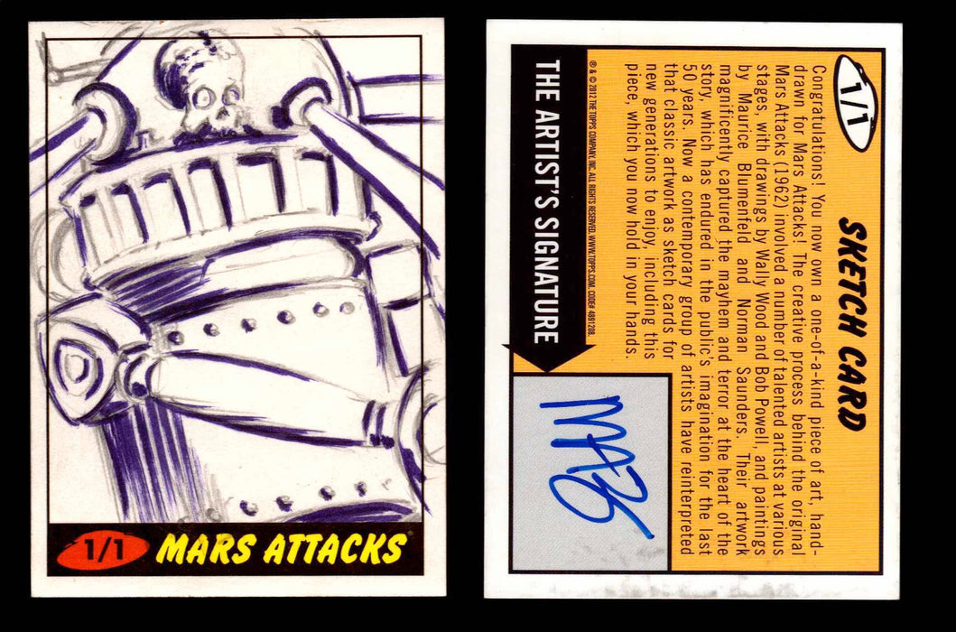 2013 Mars Attacks Invasion Artist Autograph You Pick Sketch Trading Card Topps #23 Maz  - TvMovieCards.com