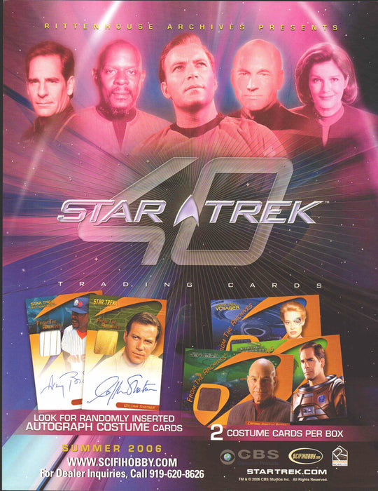 Star Trek TOS 40th Anniversary Trading Card Dealer Sell Sheet Sale Ad Promo   - TvMovieCards.com
