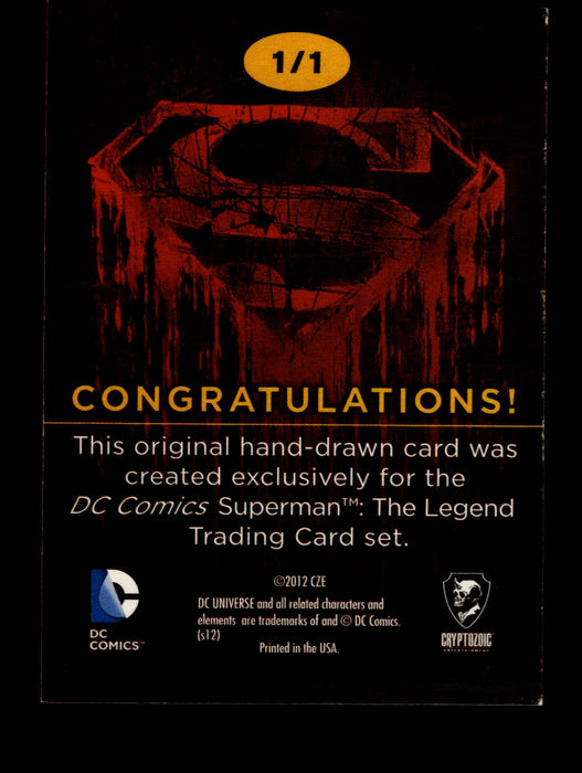 Superman: The Legend 2013 Cryptozoic DC Comics Sketch Card by Thomas Tuomey   - TvMovieCards.com