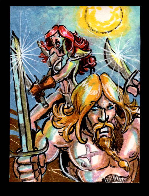 Red Sonja 2011 (Breygent) Color Artist Sketch Trading Card by Dan Gorman   - TvMovieCards.com