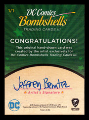 2019 DC Comics Bombshells III Artist Jeffrey Benitez Sketch Card Cryptozoic   - TvMovieCards.com