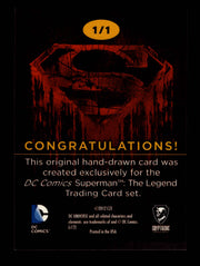 Superman: The Legend 2013 Cryptozoic DC Comics Sketch Card by Aaron Felizmenio   - TvMovieCards.com