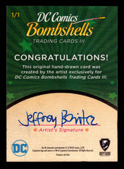 2019 DC Comics Bombshells III Artist Jeffrey Benitez Sketch Card Cryptozoic   - TvMovieCards.com