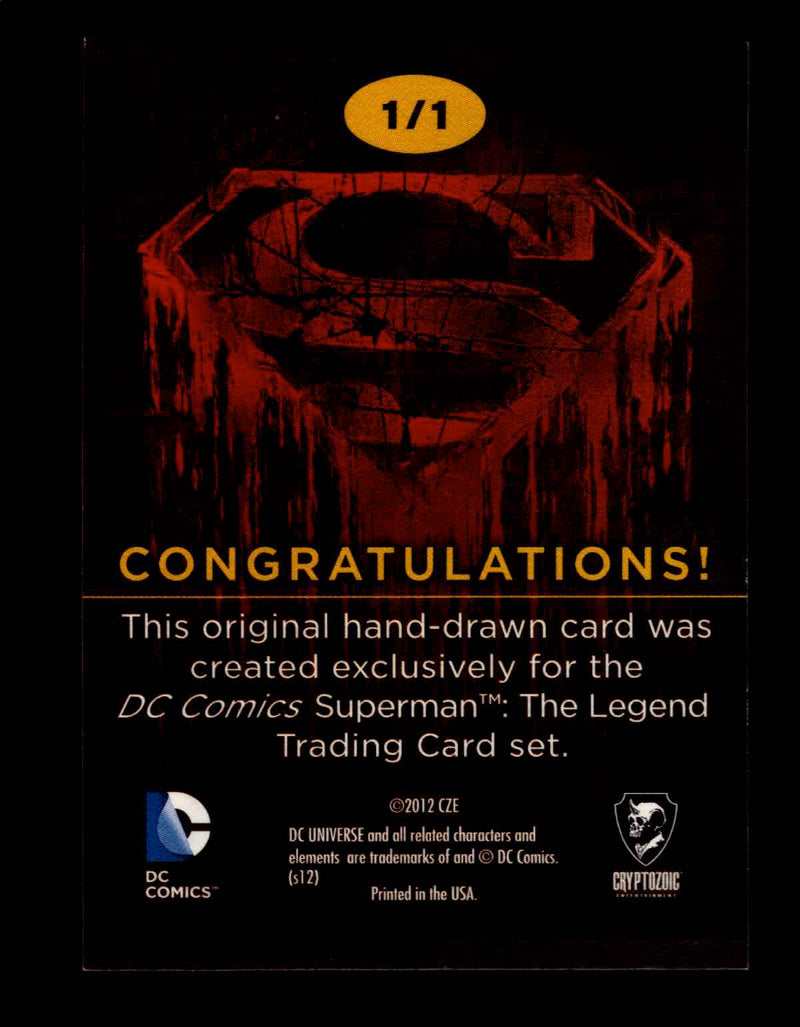 Superman: The Legend 2013 Cryptozoic DC Comics Sketch Card by Agnes Garbowska   - TvMovieCards.com