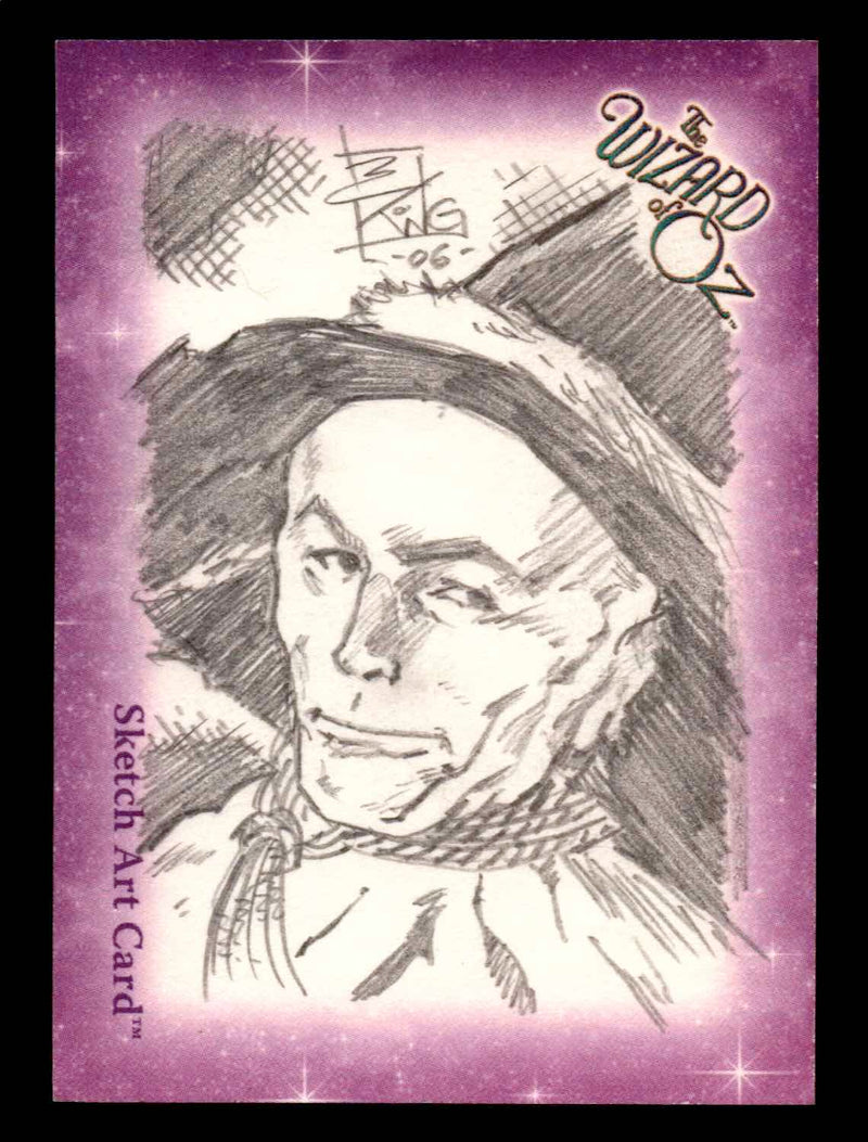 Wizard of Oz Sketch Card by Brian Kong "Scarecrow" Breygent 2006   - TvMovieCards.com
