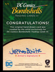 2019 DC Comics Bombshells III Artist Jeffrey Benitez Sketch Card Cryptozoic   - TvMovieCards.com