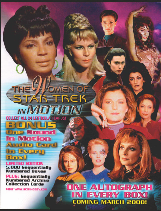 Women of Star Trek In Motion Trading Card Dealer Sell Sheet Sale Ad 2000   - TvMovieCards.com