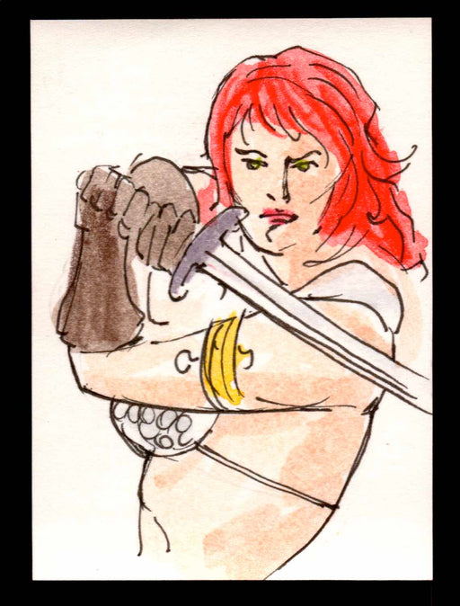 Red Sonja 2011 (Breygent) Color Artist Sketch Trading Card   - TvMovieCards.com