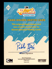 2019 Steven Universe Artist Sketch Card "Steven Cat Face" by Pablo Diaz   - TvMovieCards.com