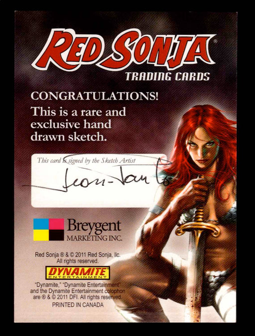 Red Sonja 2011 (Breygent) Color Artist Sketch Trading Card   - TvMovieCards.com