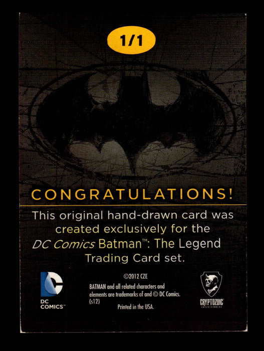 DC Comics Batman: The Legend 2013 Cryptozoic Sketch Card by Matthew Hansen   - TvMovieCards.com