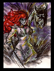 Red Sonja 2011 (Breygent) Color Artist Sketch Trading Card   - TvMovieCards.com